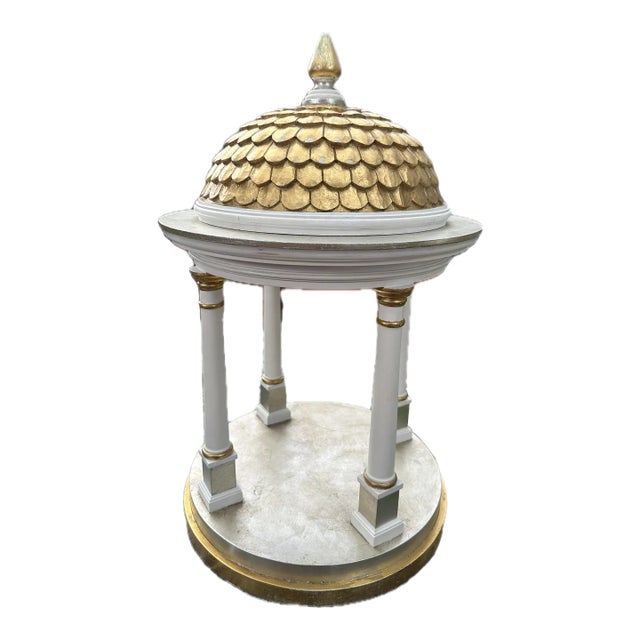 Tempietto Style Gazebo Model With Gilt Romanesque Dome For Sale