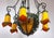Art Deco Wrought Iron Pate de Verre Glass Chandelier, France, 1990s For Sale - Image 16 of 18