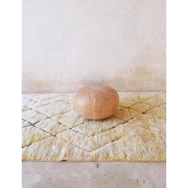 Yellow Moroccan Beni MRirt Rug - 8.6 X 5.5 Ft For Sale - Image 4 of 8