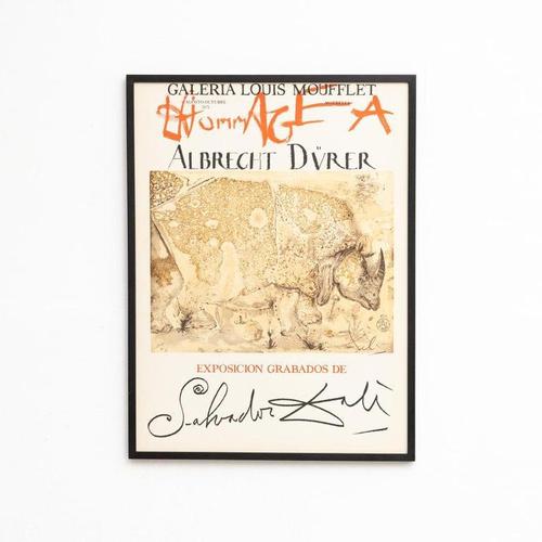 Original 1971 Exhibition Poster by Salvador Dalí – "Hommage à Albrecht Dürer," Galería Louis Moufflet Artist: Salvador...