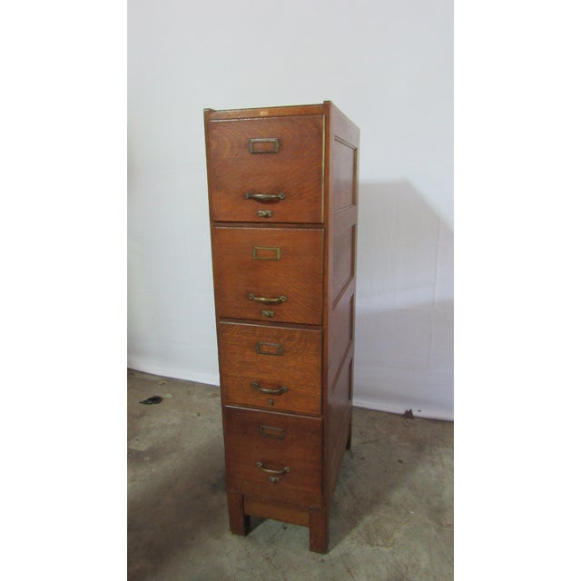 Item: File Cabinet Details: Oak Great Designer Look/Quality Piece Signed Weiss as seen in fifth photo Rare Measurements:...