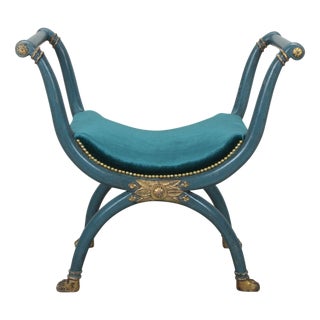 Antique X-Frame Window Stool, 1820 For Sale