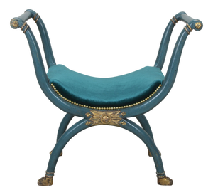 Antique X-Frame Window Stool, 1820