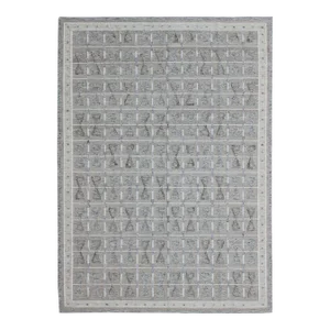 Geometric Scandinavian Flat-Weave Modern Rug by Keivan Woven Arts 10'3 X 13'9