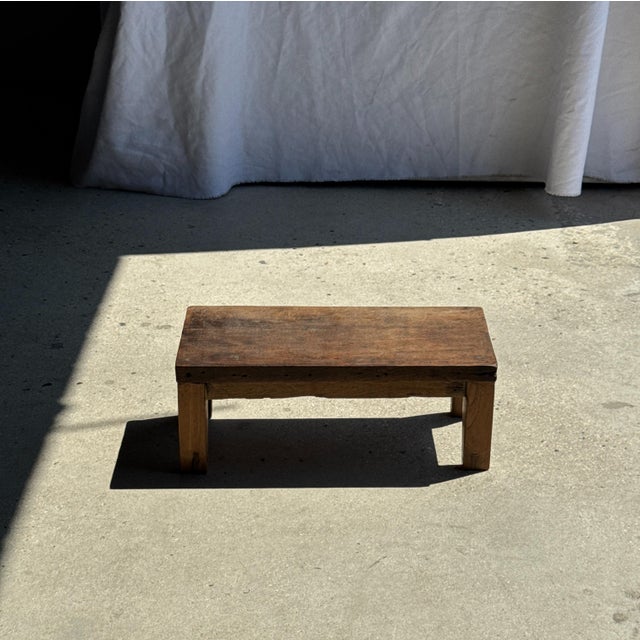 Small Antique Rectangular Four-Legged Teak Bench, Indonesia, 1980s For Sale - Image 11 of 18