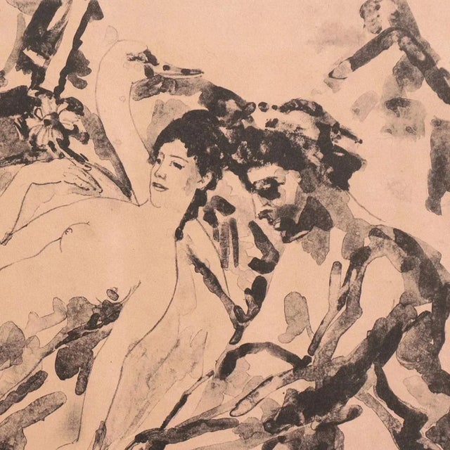 1910s 'Lida and the Swan' by Arthur B Davies, New York Armory Show, Ashcan School, New York Museum of Modern Art, Los Angeles County Museum of Art For Sale - Image 5 of 12