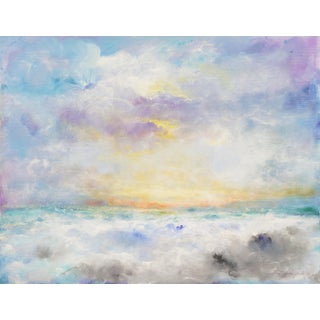 'Sunset, San Francisco Bay' by Victor Papkov, Impressionist Seascape, Russian American For Sale