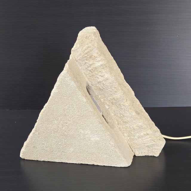 Vintage Stone Pyramid Table Lamp, 1970s For Sale - Image 15 of 15