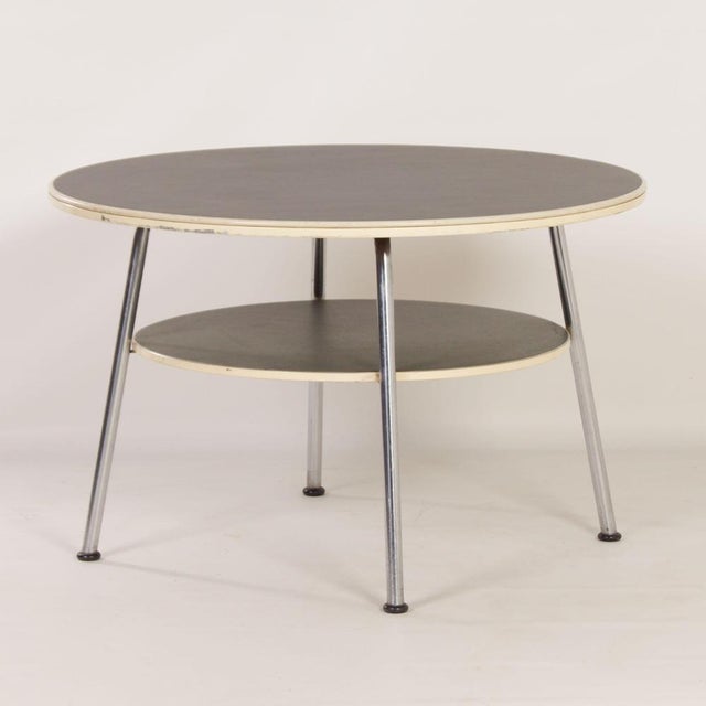 1950s Large Round 529 Coffee Table by W.H. Gispen, 1950s For Sale - Image 5 of 14