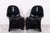 1980s Set of Black Leather Model 1-2-3 Side Chairs by Verner Panton for Fritz Hansen, 1970s For Sale - Image 5 of 6