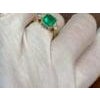 3.58 Carat Cushion Cut Colombian Emerald & 0.8 Ct Diamond Ring in 18K White Gold For Sale - Image 16 of 18