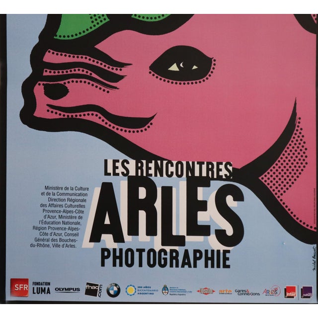 Illustration 2010 Original Festival Poster, Arles Rhino - Michel Bouvet For Sale - Image 3 of 3