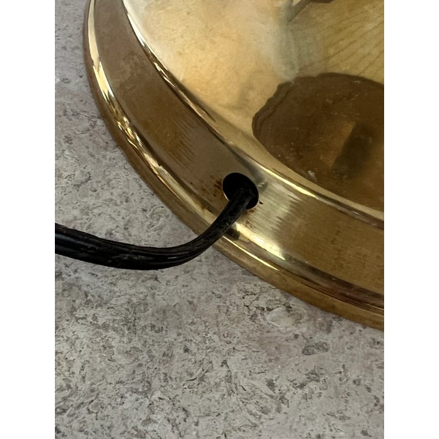 Vintage Solid Brass Moroccan Scroll Table Lamps- a Pair For Sale In Washington DC - Image 6 of 13