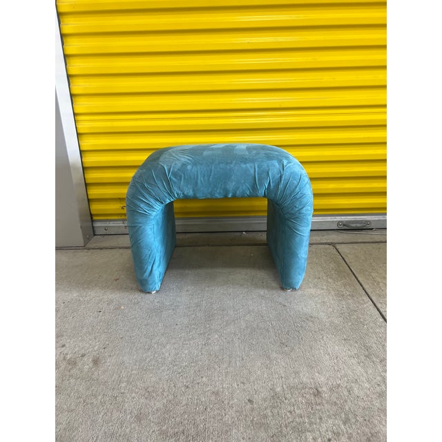 Wood Vintage Post Modern Waterfall Stool For Sale - Image 7 of 9