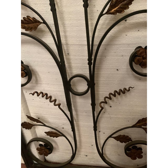 Interior Partition with Double Doors in Patinated Wrought Iron For Sale - Image 9 of 10