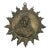 French Convent Late 19th Century Brass Haloed Christ Blessing Sunburst Plaque For Sale