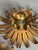 Mid-Century Modern Floral Wall Sconces in Gilt Metal, France 1960, Set of 2 For Sale - Image 3 of 8