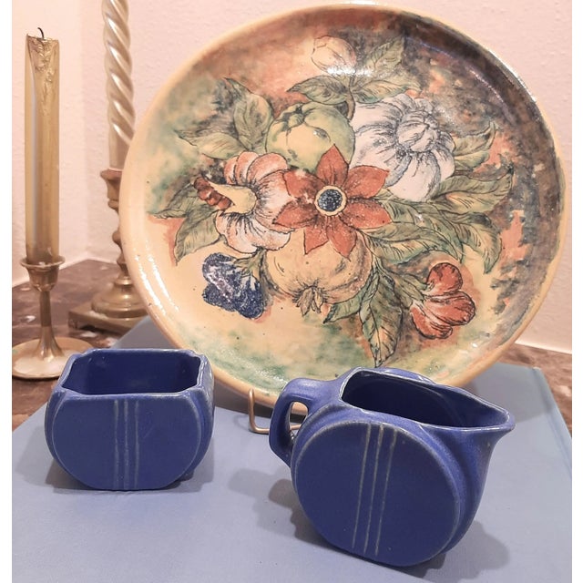 Mexican Mexico Capelo Floral Clay Wall Plate Majolica For Sale - Image 3 of 5