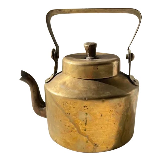 Antique Brass Indian Raj Kettle For Sale