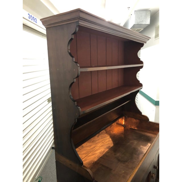 Early 19th Century Vintage Dry Sink/Hutch Cabinet With Copper Lining For Sale - Image 5 of 13