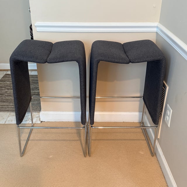 Pair B&B Italia Lazy Barstools Designed by Patricia Urquiola, these stools are both stylish and incredibly comfortable....