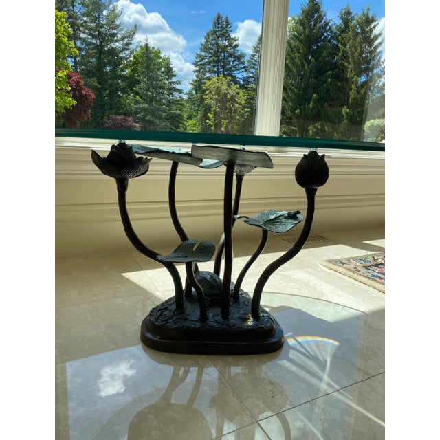 Coffee Round glass top with Iron base Table For Sale - Image 8 of 12