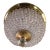 French Crystal Beaded Flush Mount Ceiling Light Fixture For Sale