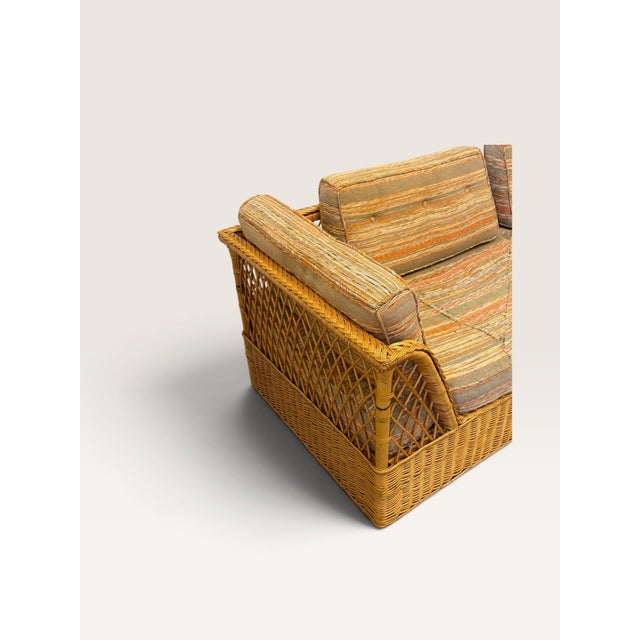 McGuire 1970's McGuire Furniture Rattan "Willow" Collection Sofa by Davis Allen for McGuire For Sale - Image 4 of 17
