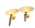 Metal Burl Wood and Brass Wall Lamps in the style of Milo Baughman, 1970s, Set of 2 For Sale - Image 7 of 14