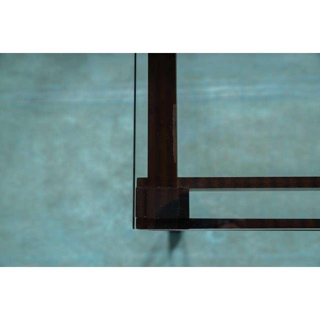 Minimalist Dining Table in Glass and Metal, 1980s For Sale - Image 16 of 18