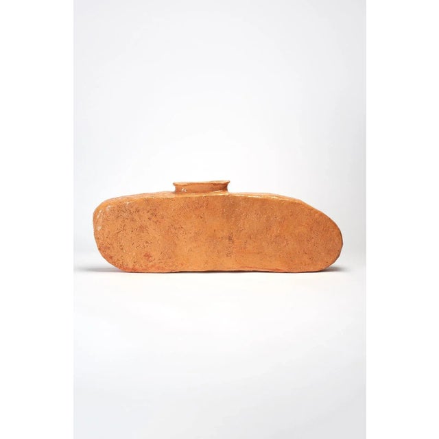 Oval vase by Willem Van Hooff Core vessel series. Dimensions: w 60 x h 29 cm. Materials: earthenware, ceramic, pigments,...