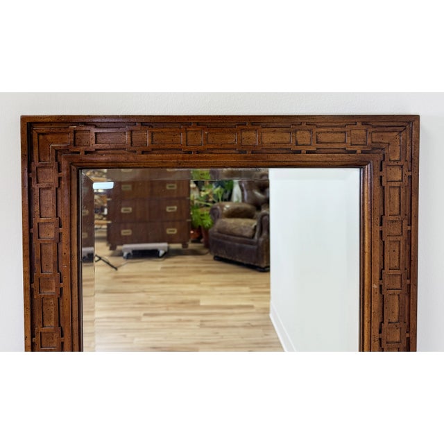 Wood Vintage MCM Carved Wood Mirrors - Price Per Piece For Sale - Image 7 of 8