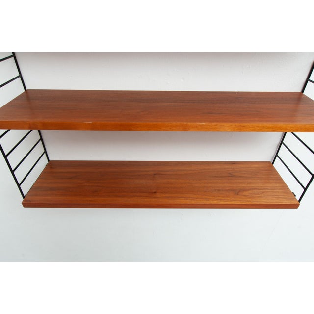 Black String Wall Shelf by Kajsa & Nisse Strinning, 1950s For Sale - Image 8 of 12