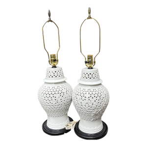 Pair of Vintage Japanese Blanc De Chine Circa 1950