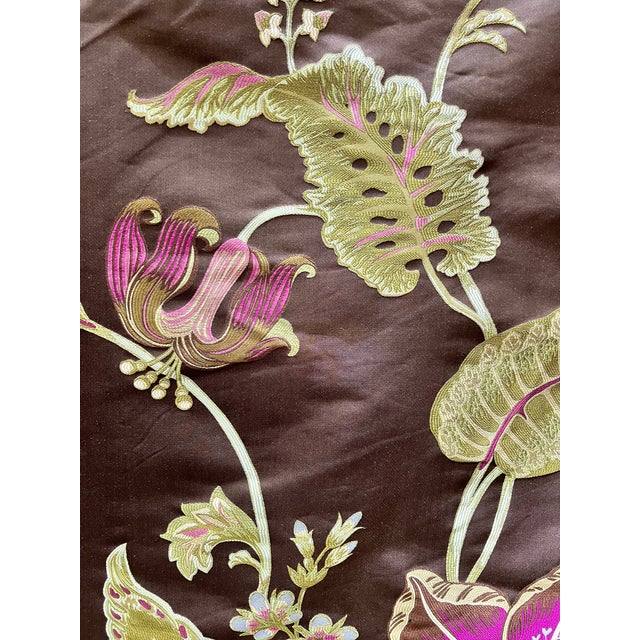 Early 21st Century Silk Upholstery Fabric Large Scale Made in India 2 Yards For Sale - Image 5 of 10