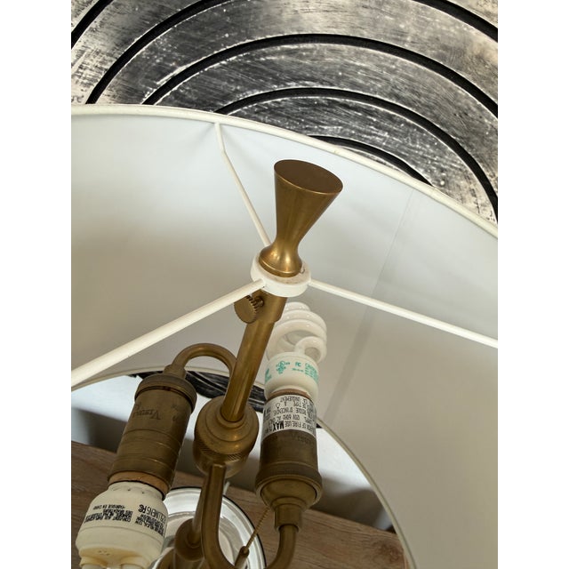 Chrome + Brass Modernist Table Lamp For Sale - Image 11 of 12