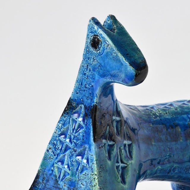 Rimini Blu Horse Figurine by Aldo Londi for Bitossi, 1960s For Sale - Image 11 of 12
