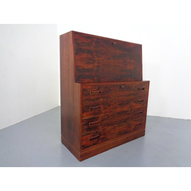 Mid-Century Modern Danish Rosewood Secretary by Arne Wahl Iversen for Winning Mobelfabrik, 1960s For Sale - Image 3 of 18