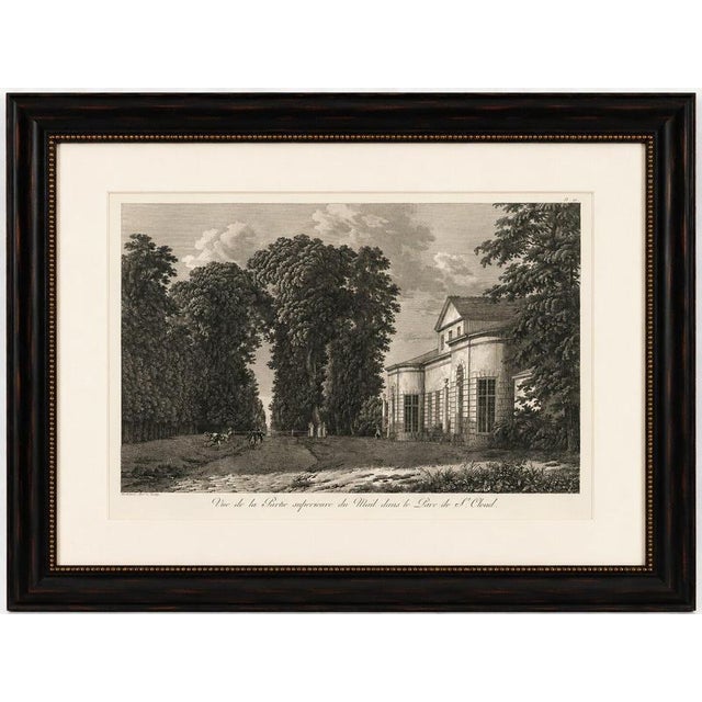 Title: Upper Mall Avenue in the Park of Saint-Cloud by Louis-Pierre Baltard, 1803 : This finely executed original antique...
