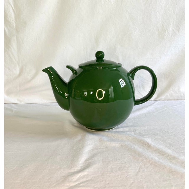 London Pottery Large Dark Green Globe Tea Pot Chairish