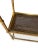 Gold Vintage Italian Gold Gilt Faux Bamboo Étagère – Hollywood Regency Metal Bookcase With Smoked Glass & Cane Shelves For Sale - Image 8 of 9