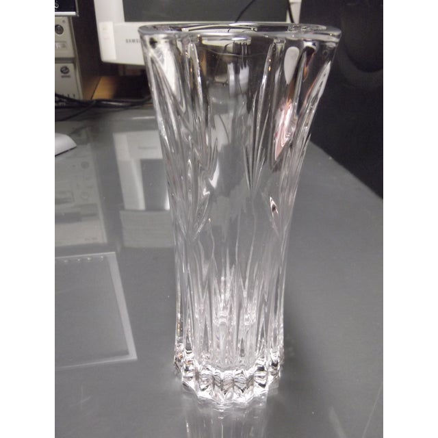 Etched Lead Crystal Vase Chairish
