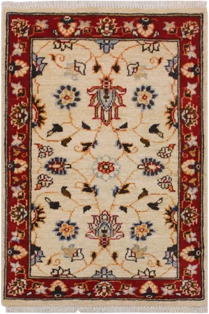 1990s Boho Chic 1990s Vintage Floral Ziegler Kafkaz Wool Rug - 2′ × 2′11″