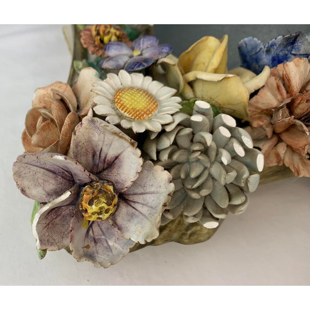 1970s Italian Painted Ceramic Mirror For Sale - Image 4 of 12