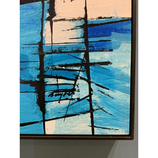 Abstract Modern Blue “In Dreams” Painting by Teng Fei For Sale In Atlanta - Image 6 of 6