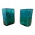 Pair of Vintage Blenko Hand Blown Glass Vases — Style 3732, Teal Green For Sale