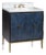 Currey & Company Kallista 30" Blue Vanity with Rectangular Undermount Sink For Sale