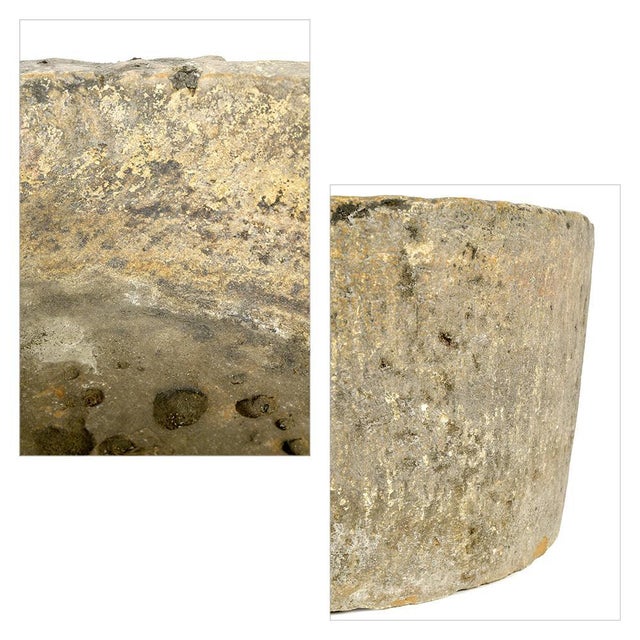 Antique Round Stone Planter For Sale - Image 5 of 7