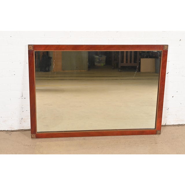 Grosfeld House Style Regency Mahogany and Giltwood Framed Large Wall Mirror, Circa 1940s For Sale In South Bend - Image 6 of 6