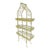 Vintage French Country Yellow Palm Beach Regency Pagoda Wire Bakers Rack Plant Stand For Sale